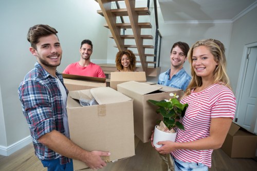 Removal team preparing a house move in Tolworth