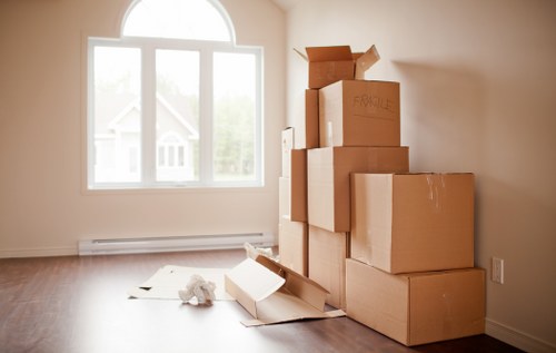 Team member carrying out a risk assessment before a move