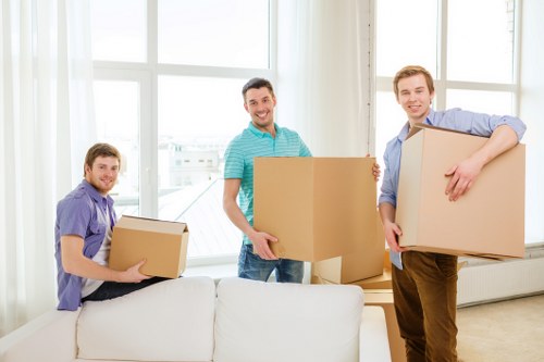 Donation-ready furniture and goods set aside for charity partnerships