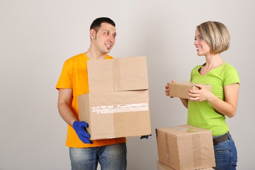 Household furniture being carefully moved from a local Tolworth property